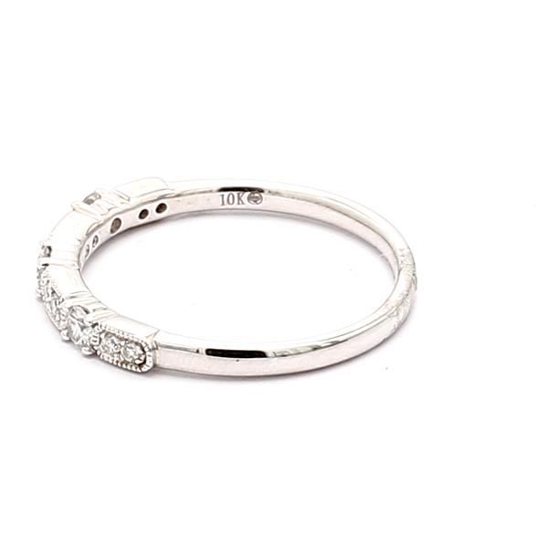 10K White Gold Half-Way Diamond Band, 0.27 ct tw