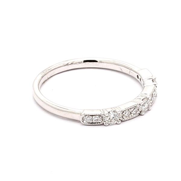 10K White Gold Half-Way Diamond Band, 0.27 ct tw