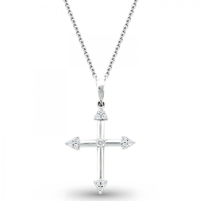 14K Diamond Cross Necklace