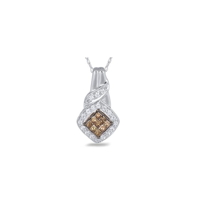 14K Diamond Drop Necklace