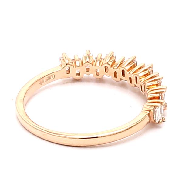 14K Rose Gold Baguette Diamond Band, 0.53 ct tw – view 2