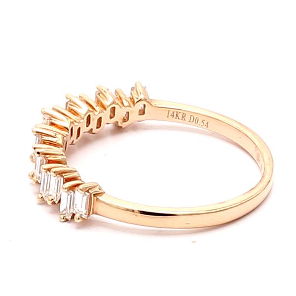 14K Rose Gold Baguette Diamond Band, 0.53 ct tw – view 4