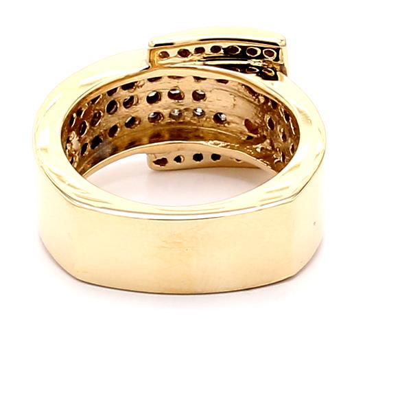 14K Rose Gold Brown and White Diamond Band, 0.55 ct tw
