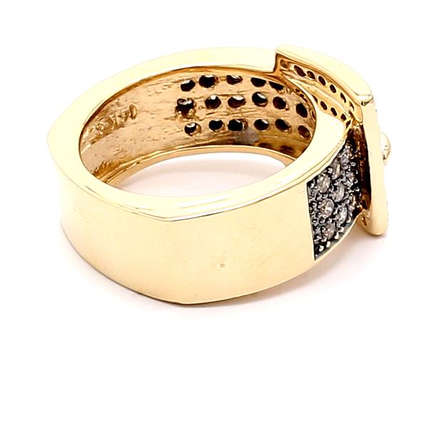 14K Rose Gold Brown and White Diamond Band, 0.55 ct tw
