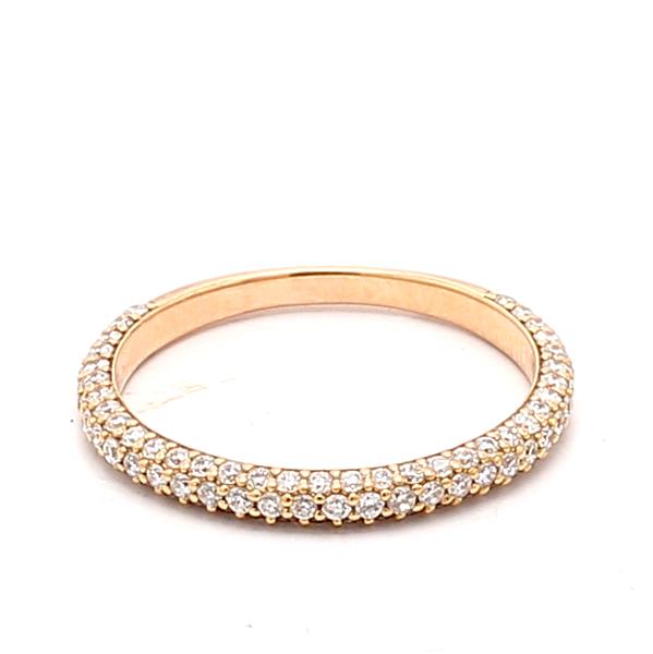 14K Rose Gold Diamond Eternity Band, 0.63 ct tw