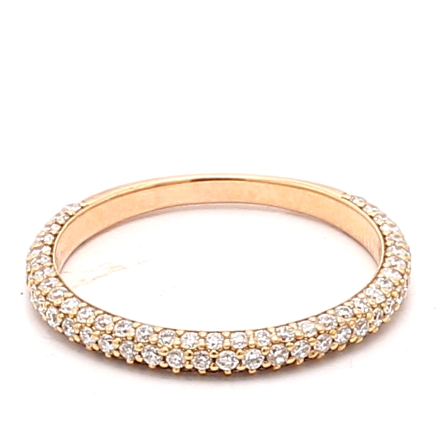 14K Rose Gold Diamond Eternity Band, 0.63 ct tw