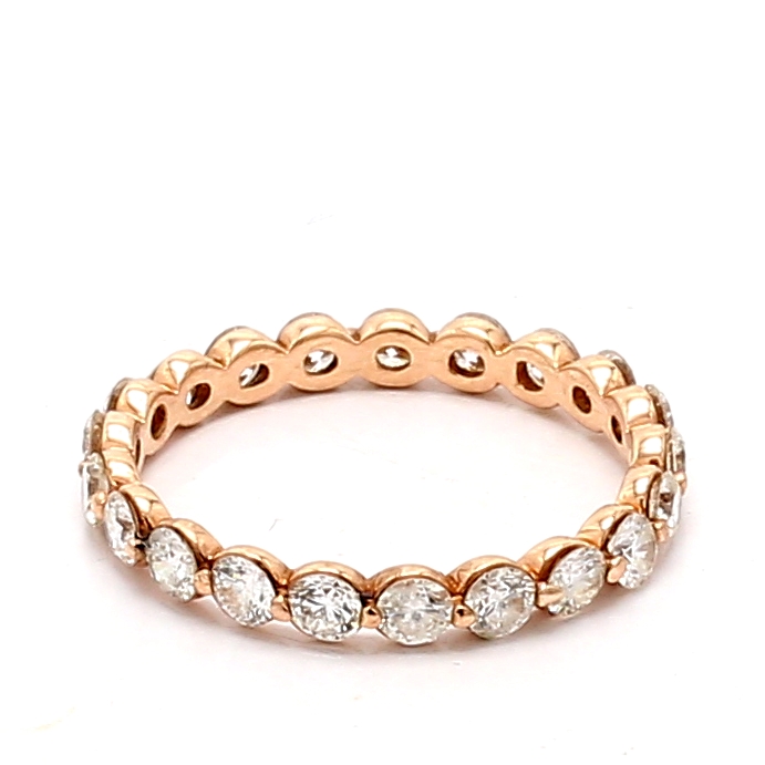 14K Rose Gold Diamond Eternity Band, 1.00 ct tw