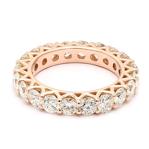 14K Rose Gold Diamond Eternity Band, 3.77 ct tw