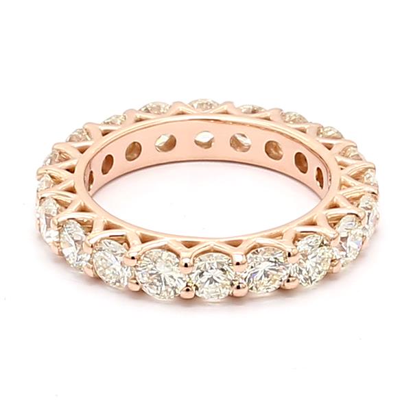 14K Rose Gold Diamond Eternity Band, 3.77 ct tw – view 2