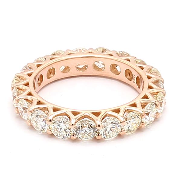 14K Rose Gold Diamond Eternity Band, 4.00 ct tw