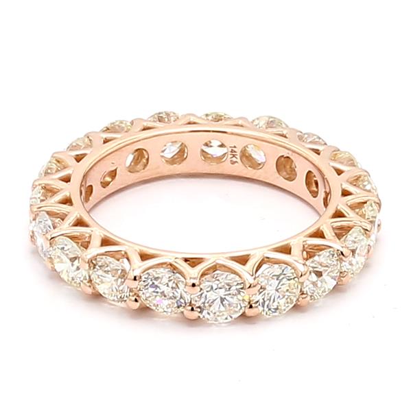 14K Rose Gold Diamond Eternity Band, 4.00 ct tw – view 2