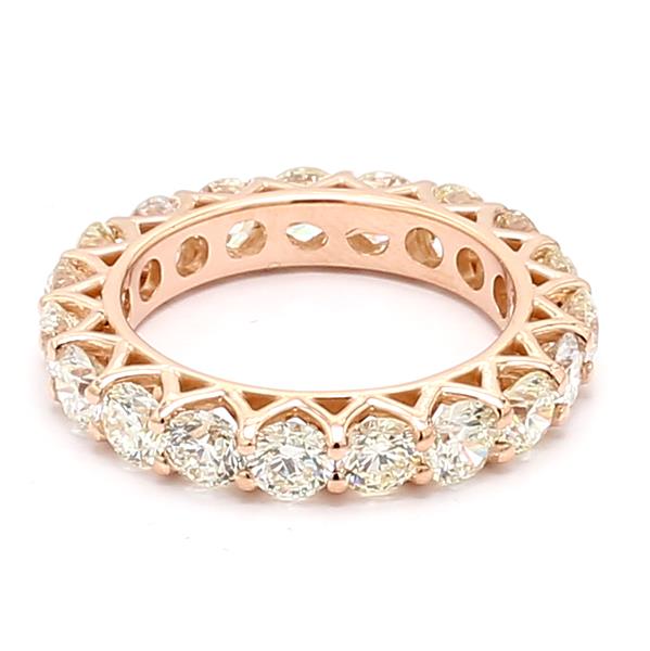 14K Rose Gold Diamond Eternity Band, 4.00 ct tw – view 3