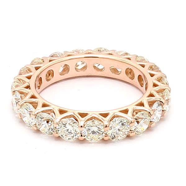 14K Rose Gold Diamond Eternity Band, 4.00 ct tw – view 4