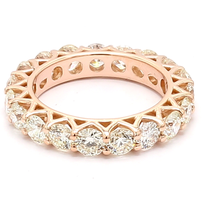 14K Rose Gold Diamond Eternity Band, 4.00 ct tw