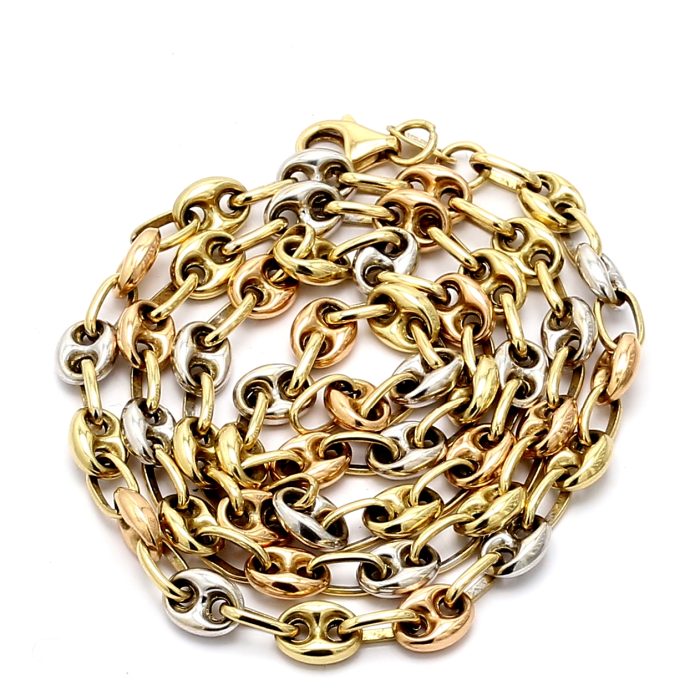14K Three-Tone Gold Necklace