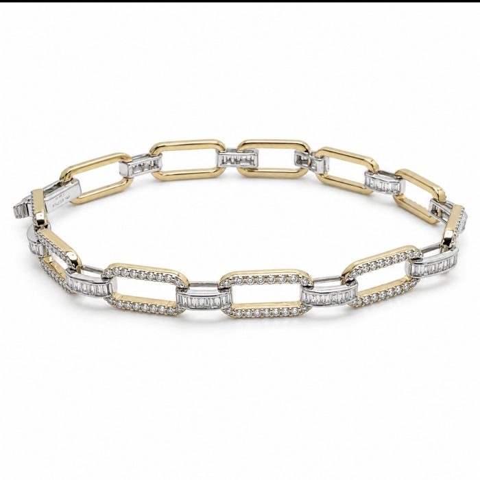 14K Two-Tone Gold Diamond Bracelet, 2.03 ct tw
