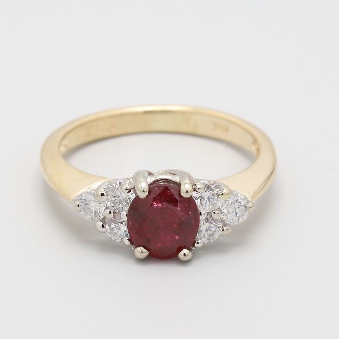 14K Two-Tone Gold Diamond Semi-Mount, 0.50 ct tw