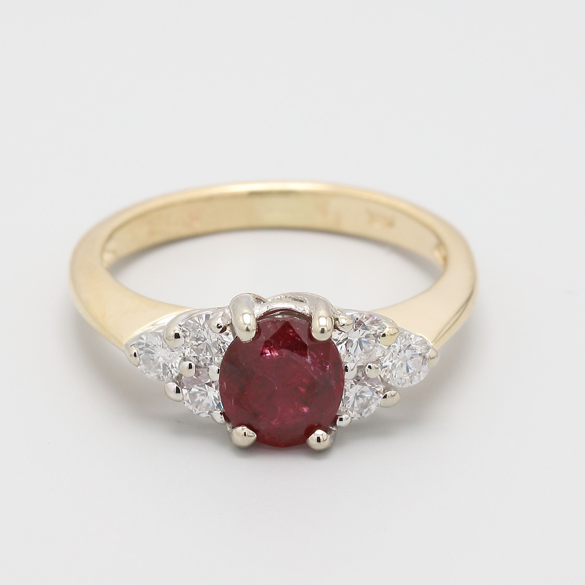 14K Two-Tone Gold Diamond Semi-Mount, 0.50 ct tw