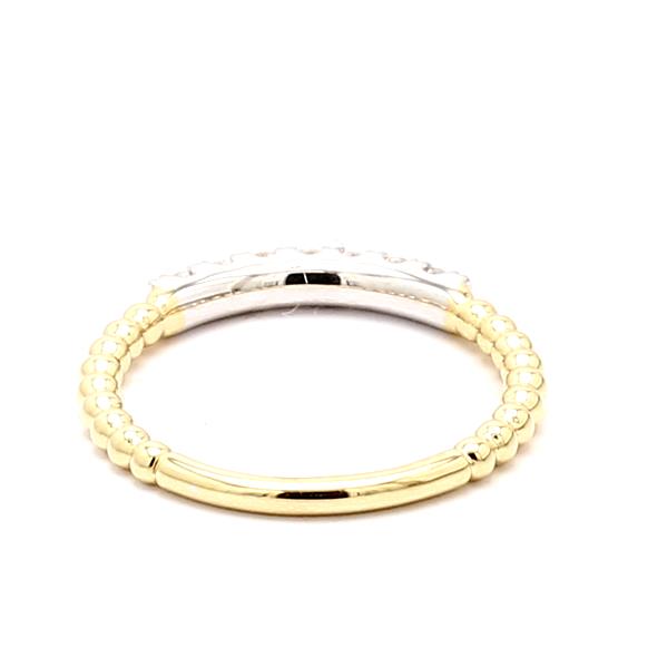 14K Two-Tone Gold Diamond Stackable Band, 0.24 ct tw