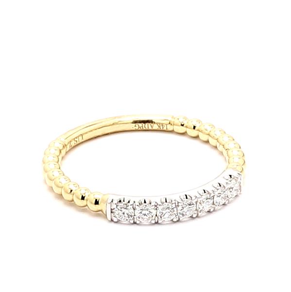 14K Two-Tone Gold Diamond Stackable Band, 0.24 ct tw