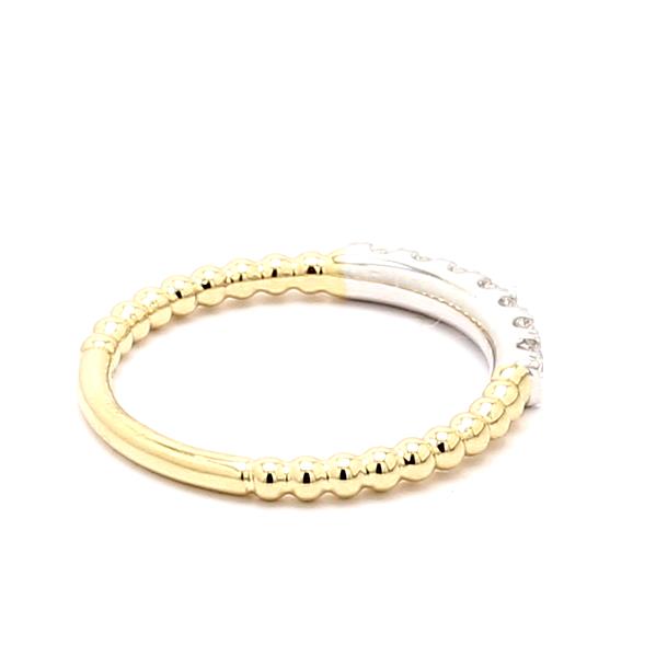14K Two-Tone Gold Diamond Stackable Band, 0.24 ct tw