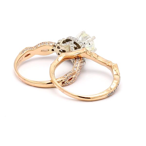 14K Two-Tone Gold Vintage-Style Diamond Wedding Set, 3.00 ct tw – view 2