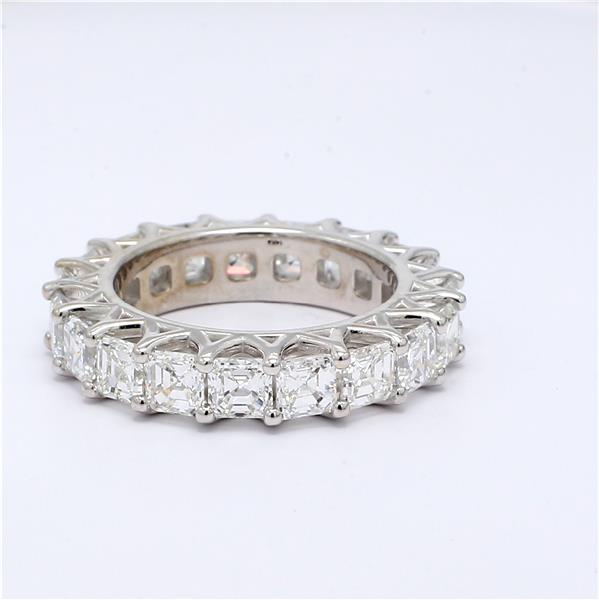 14K White Gold Asscher-Cut Diamond Eternity Band, 6.04 ct tw – view 2
