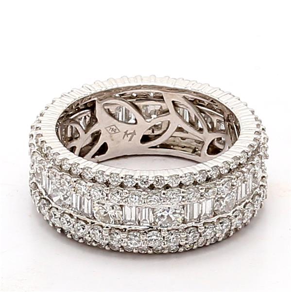 14K White Gold Baguette and Round Diamond Eternity Band, 4.50 ct tw – view 2