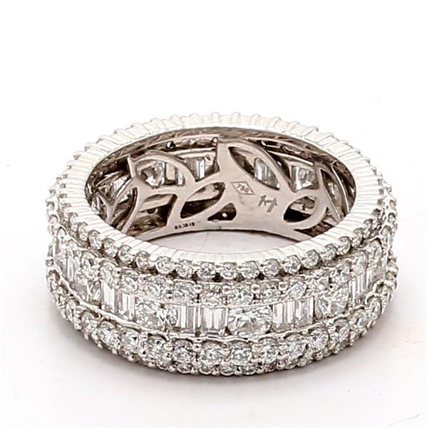 14K White Gold Baguette and Round Diamond Eternity Band, 4.50 ct tw – view 4