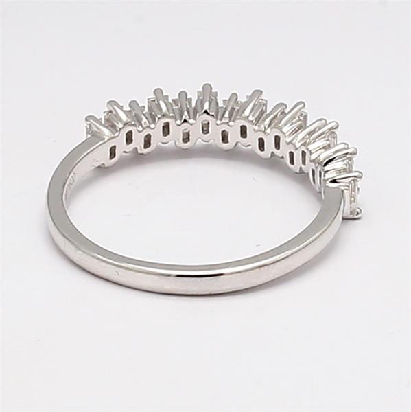 14K White Gold Baguette Diamond Half-Way Band, 0.54 ct tw – view 3