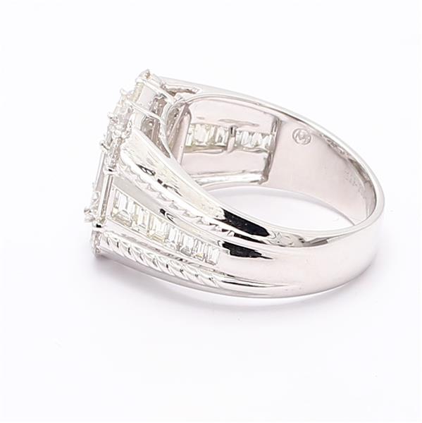 14K White Gold Baguette Diamond Ring, 1.42 ct tw