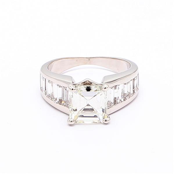 14K White Gold Baguette Diamond Semi-Mount, 1.00 ct tw