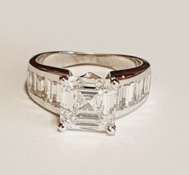 14K White Gold Baguette Diamond Semi-Mount, 1.00 ct tw
