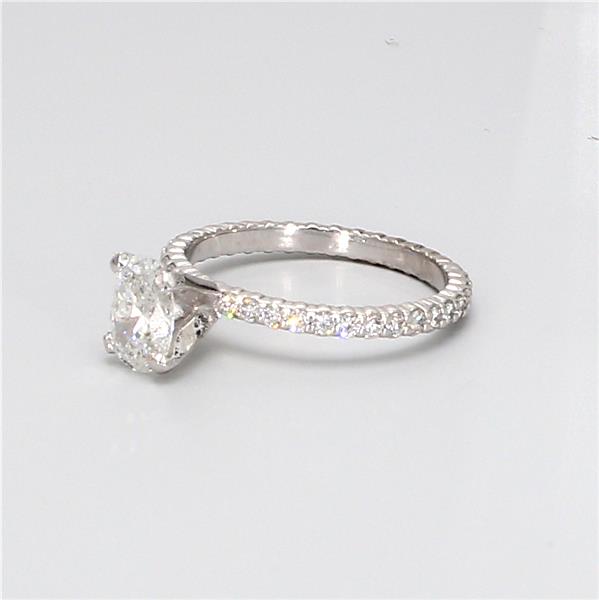 14K White Gold Bead-Set Eternity Diamond Semi-Mount, 0.38 ct tw – view 2