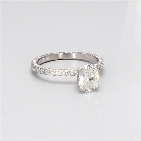 14K White Gold Bead-Set Eternity Diamond Semi-Mount, 0.38 ct tw – view 3