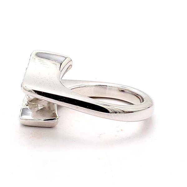 14K White Gold Bypass Diamond Semi-Mount, 0.30 ct tw – view 4