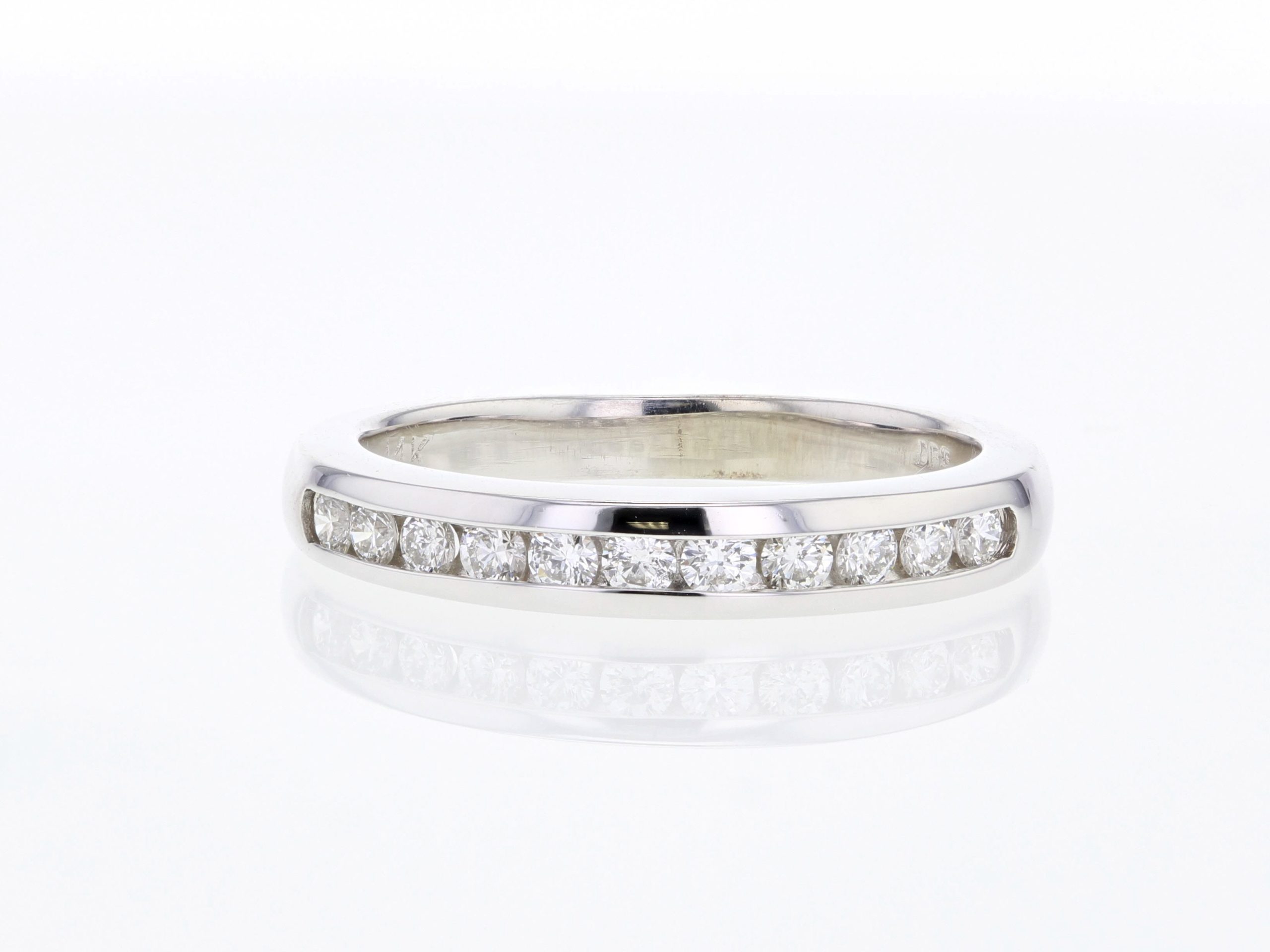14K White Gold Channel-Set Diamond Band, 0.28 ct tw