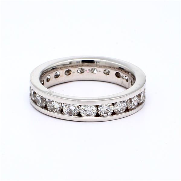 14K White Gold Channel Set Diamond Eternity Band, 2.00 ct tw