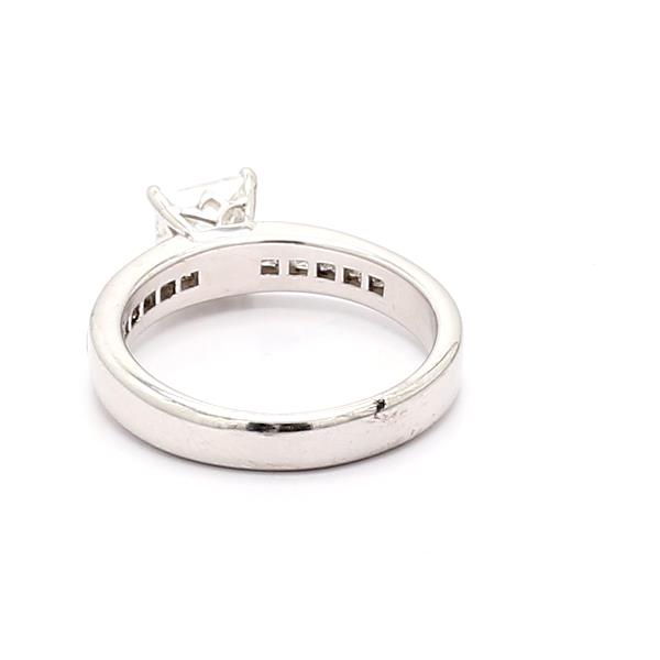 14K White Gold Channel-Set Princess Diamond Semi-Mount, 0.72 ct tw – view 3