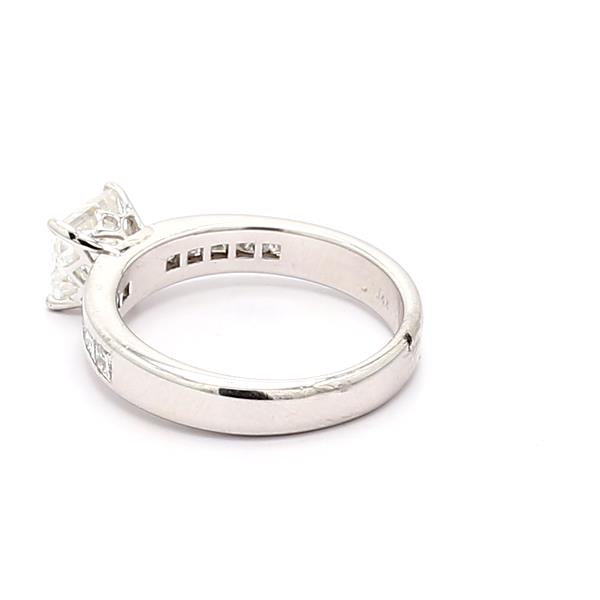 14K White Gold Channel-Set Princess Diamond Semi-Mount, 0.72 ct tw – view 4