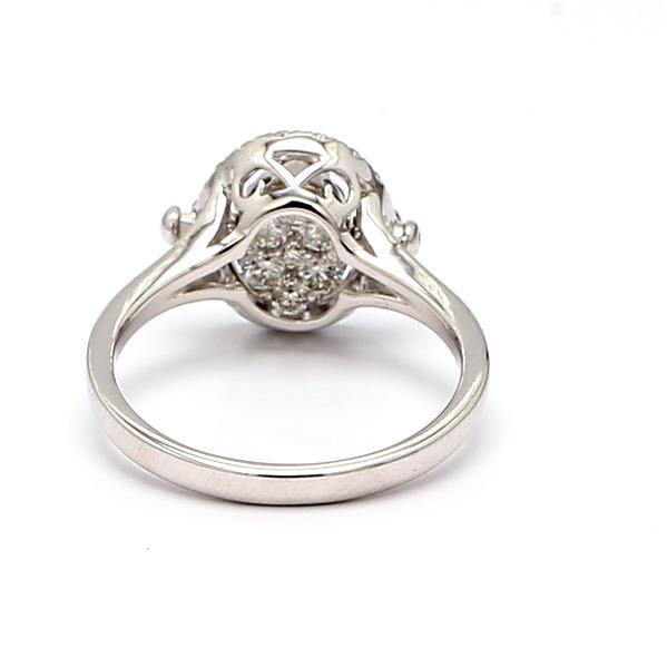 14K White Gold Convertible Brown and White Diamond Flip Ring, 0.86 ct tw