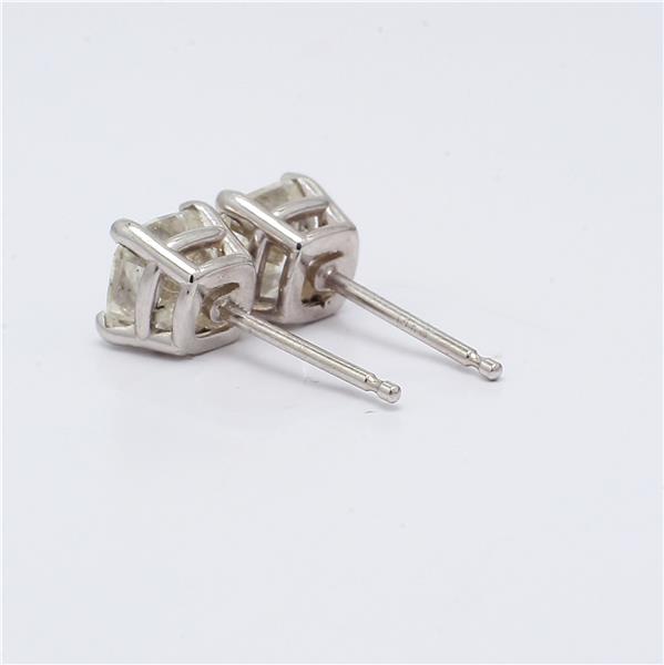 14K White Gold Cushion-Cut Diamond Stud Earrings, 1.41 ct tw – view 2