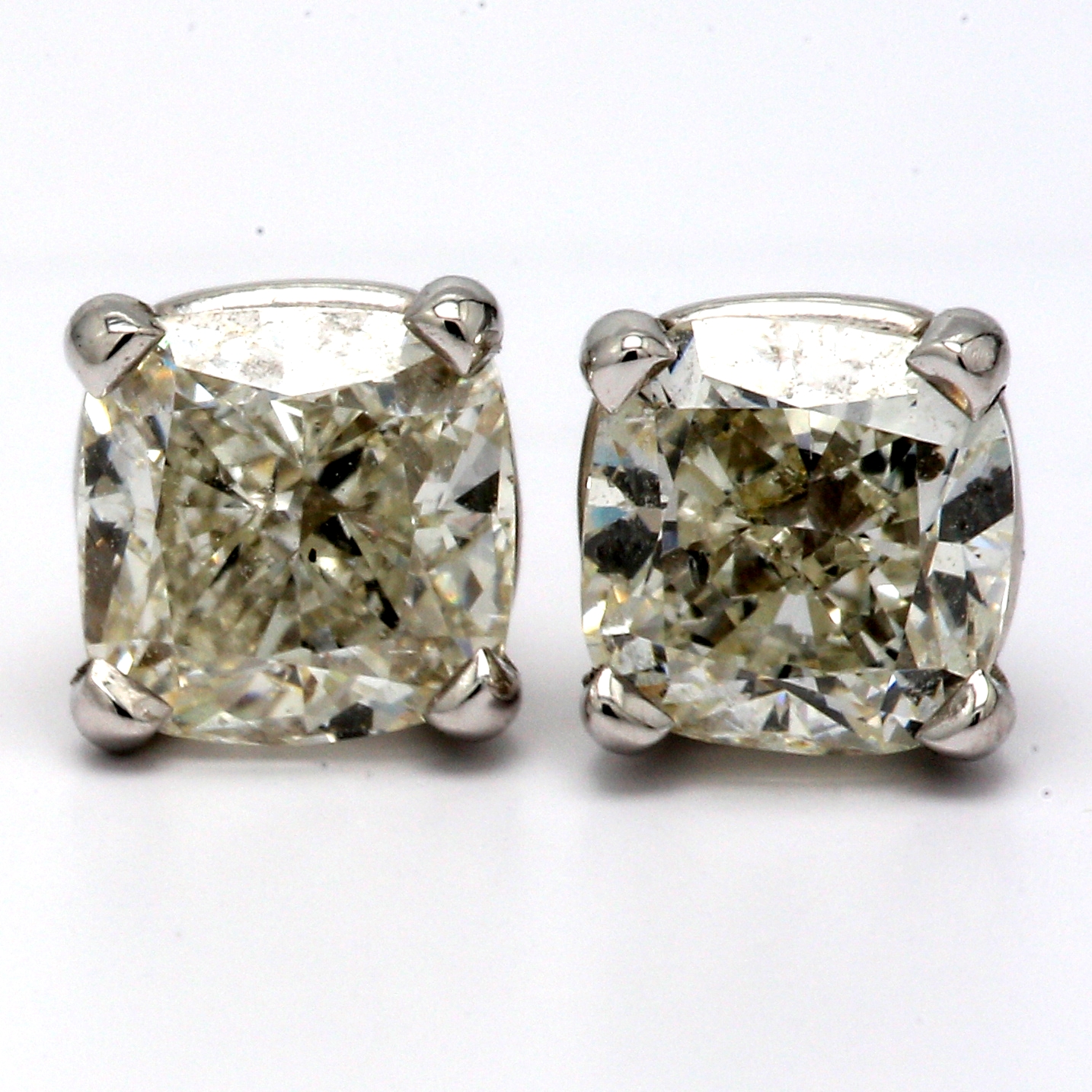 14K White Gold Cushion-Cut Diamond Stud Earrings, 1.41 ct tw