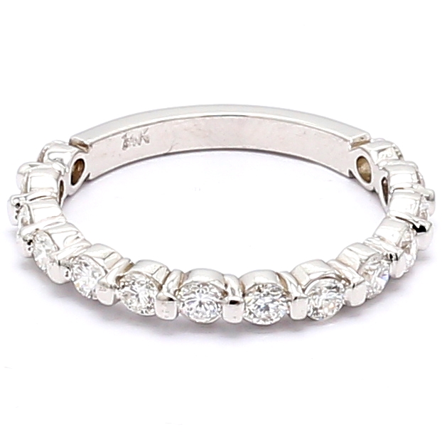 14K White Gold Diamond Band, 0.67 ct tw