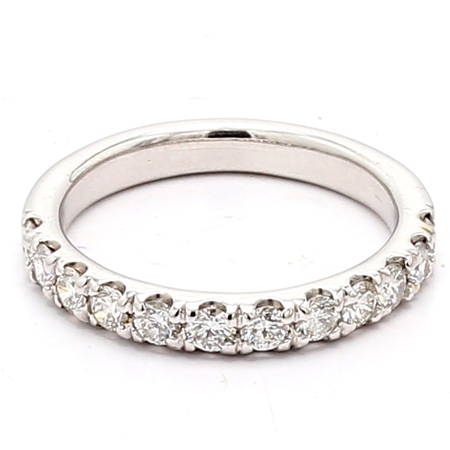 14K White Gold Diamond Band, 0.79 ct tw