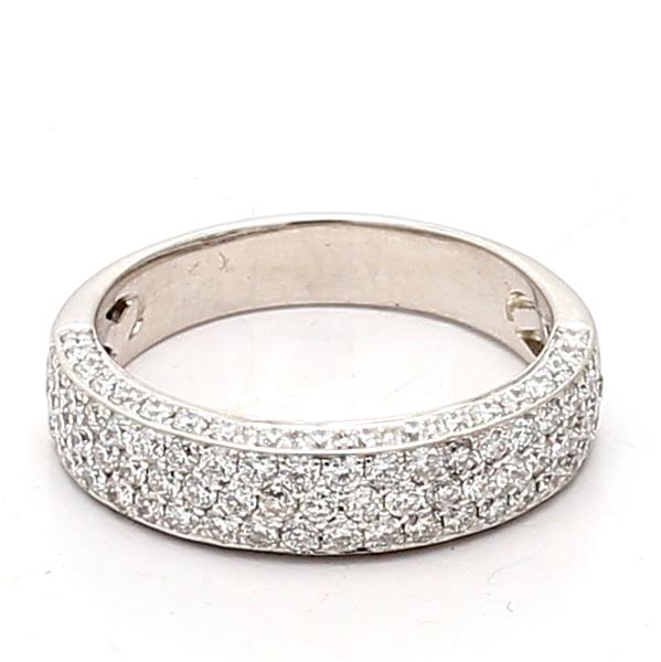 14K White Gold Diamond Band, 1.00 ct tw