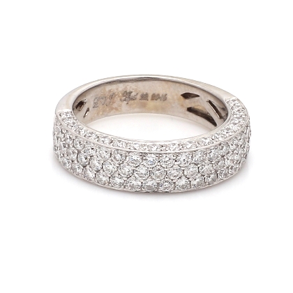 14K White Gold Diamond Band, 1.00 ct tw