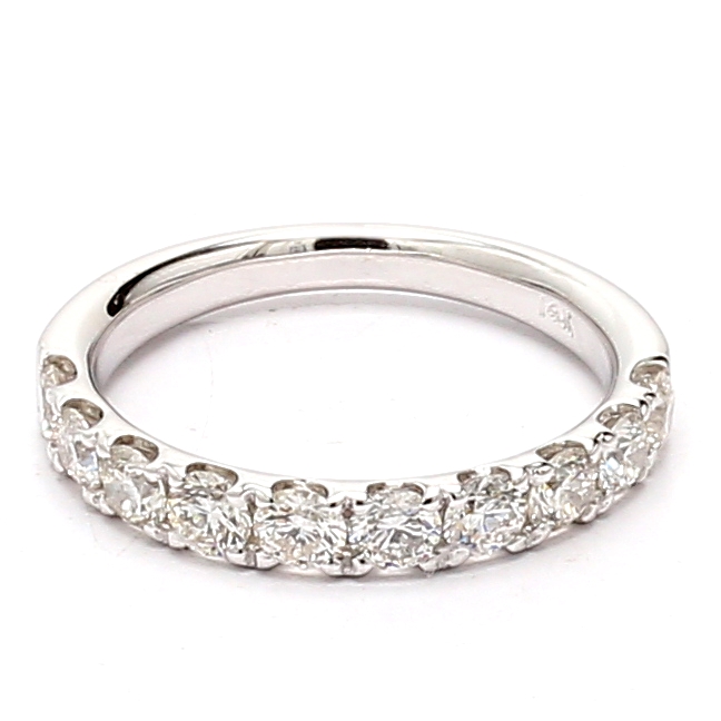 14K White Gold Diamond Band, 1.00 ct tw