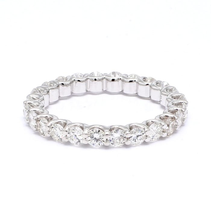 14K White Gold Diamond Band, 1.65 ct tw