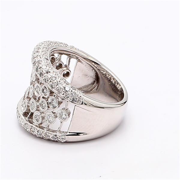 14K White Gold Diamond Band, 2.00 ct tw